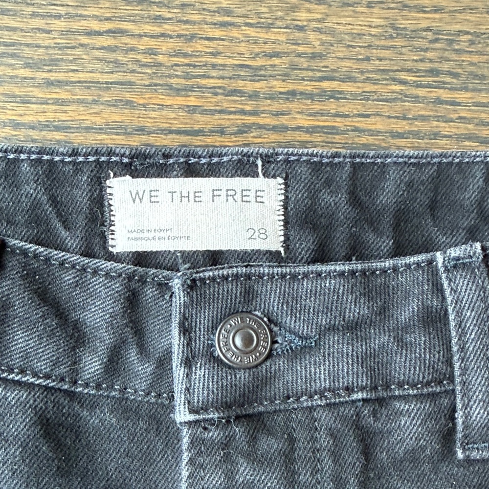 We The Free Washed Vintage Black Wide-Leg Ankle Jeans size 28 NWOT - Picture 4 of 13